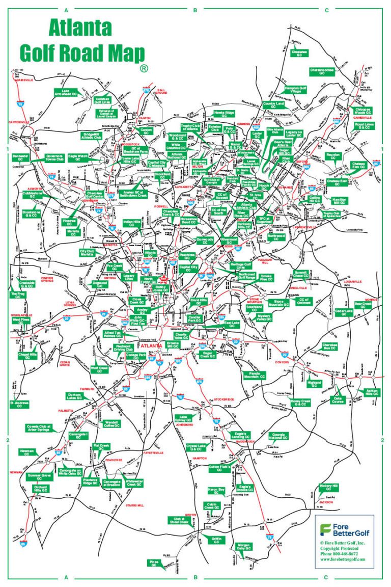 Atlanta Golf Map