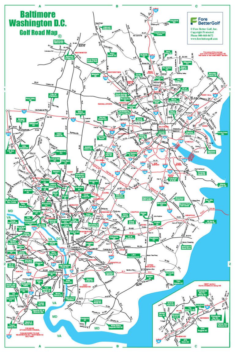 Baltimore & DC Golf Map
