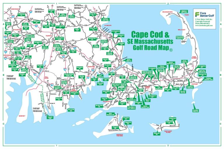 Cape Cod Golf Map