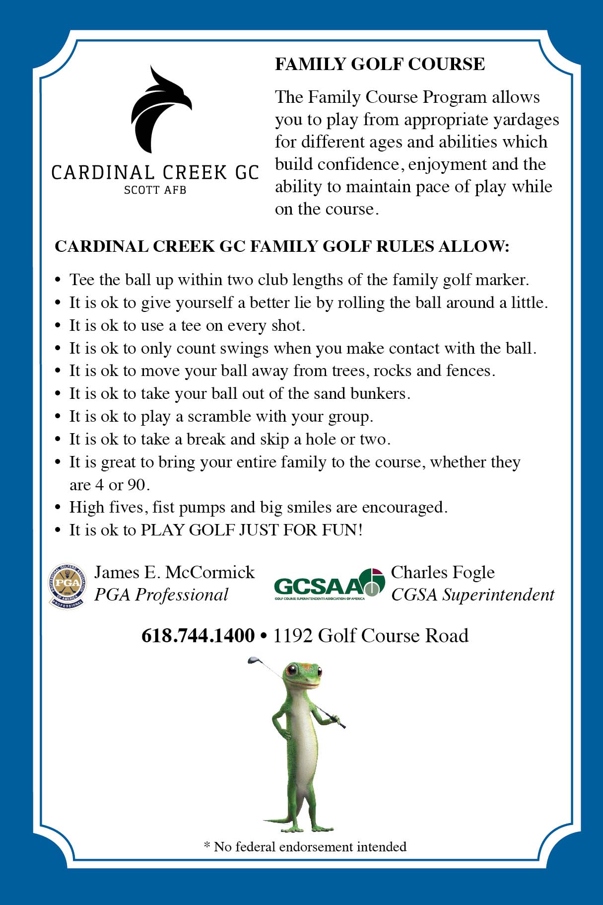 Cardinal Creek GC – Family Tee