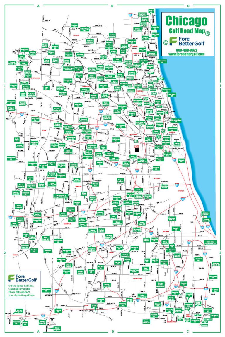 Chicago Golf Map