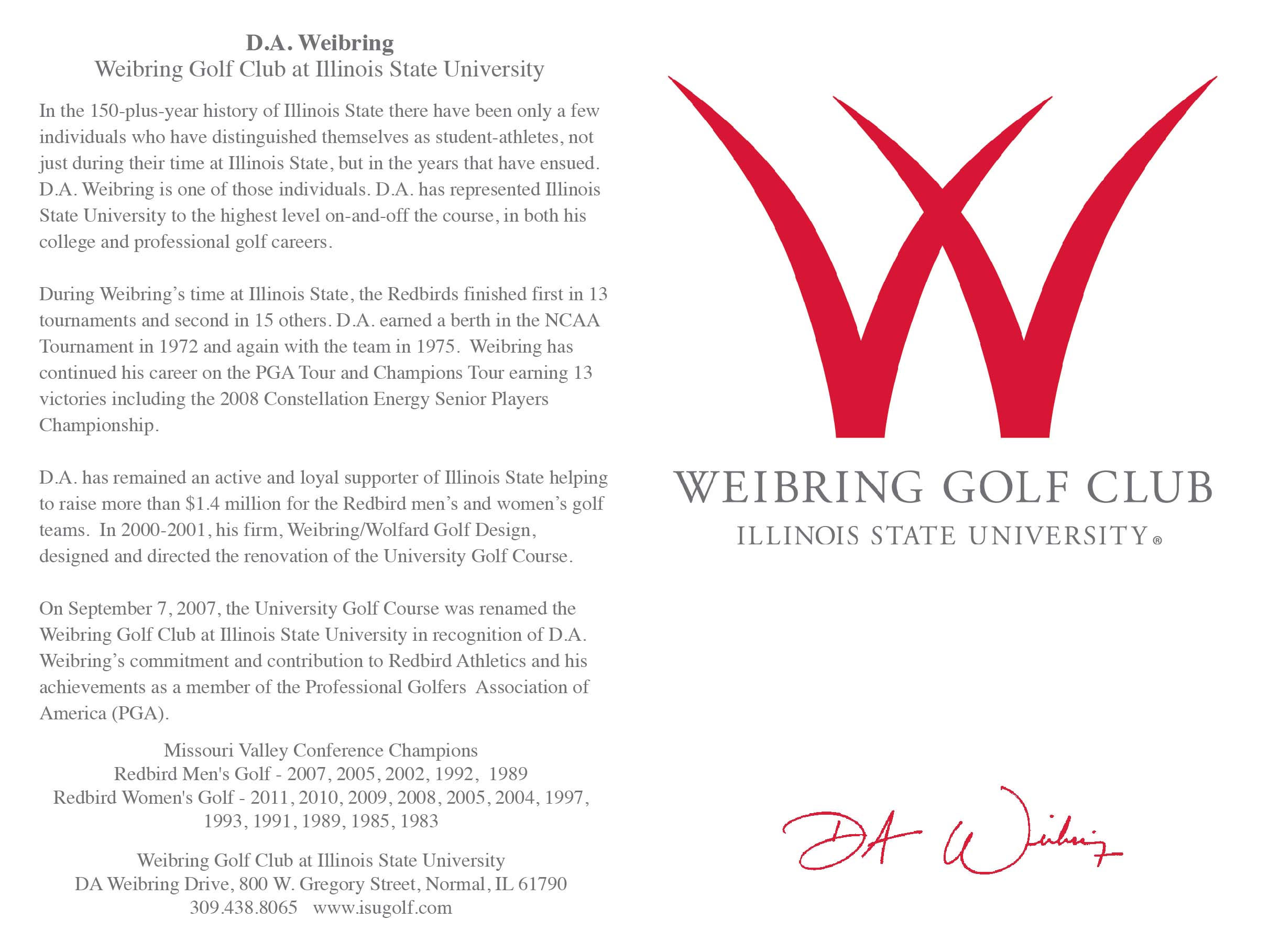 D.A. Weibring GC at ISU