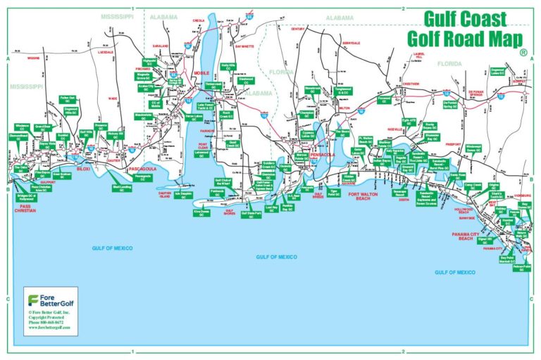 Gulf Coast Golf Map