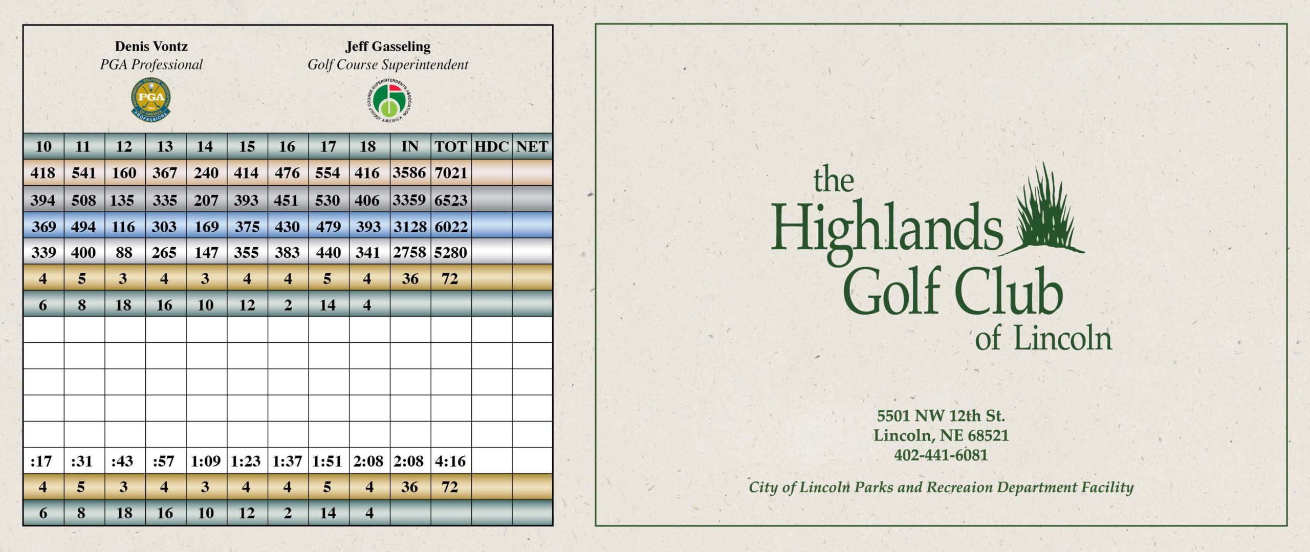 Highlands GC of Lincoln