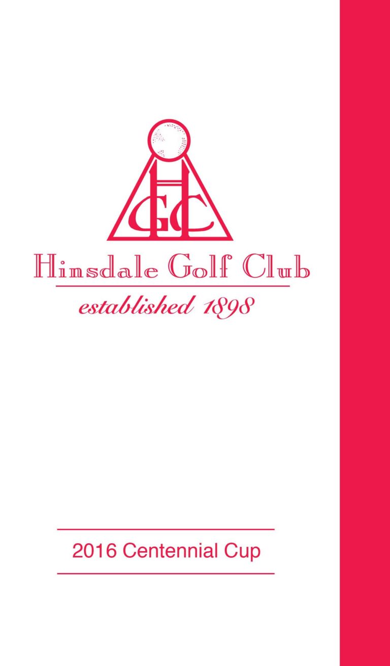 Hinsdale GC - Centennial Cup 2016 Member/Guest 