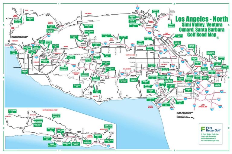 Los Angeles North Golf Map