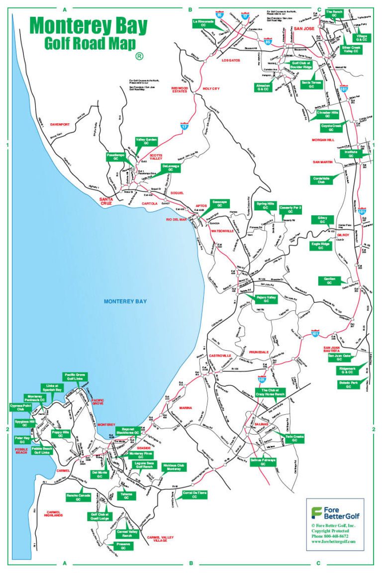 Monterey Bay Golf Map