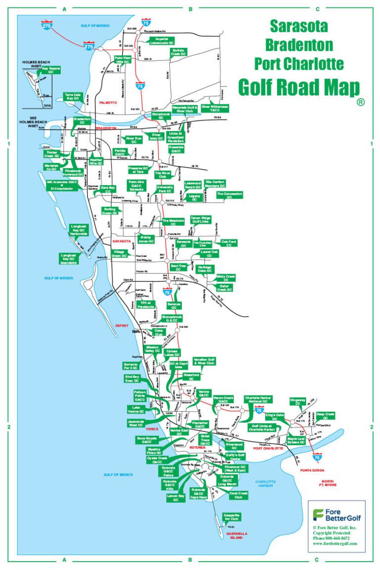 Sarasota Golf Map